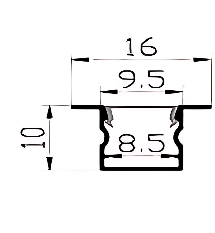 بروفيل المنيوم مخفي — 1010A — Aluminium Profile