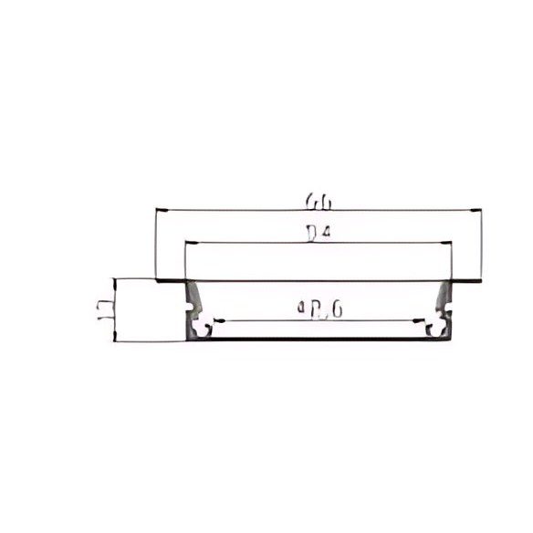 بروفيل المنيوم مخفي — 6613-A — Aluminium Profile