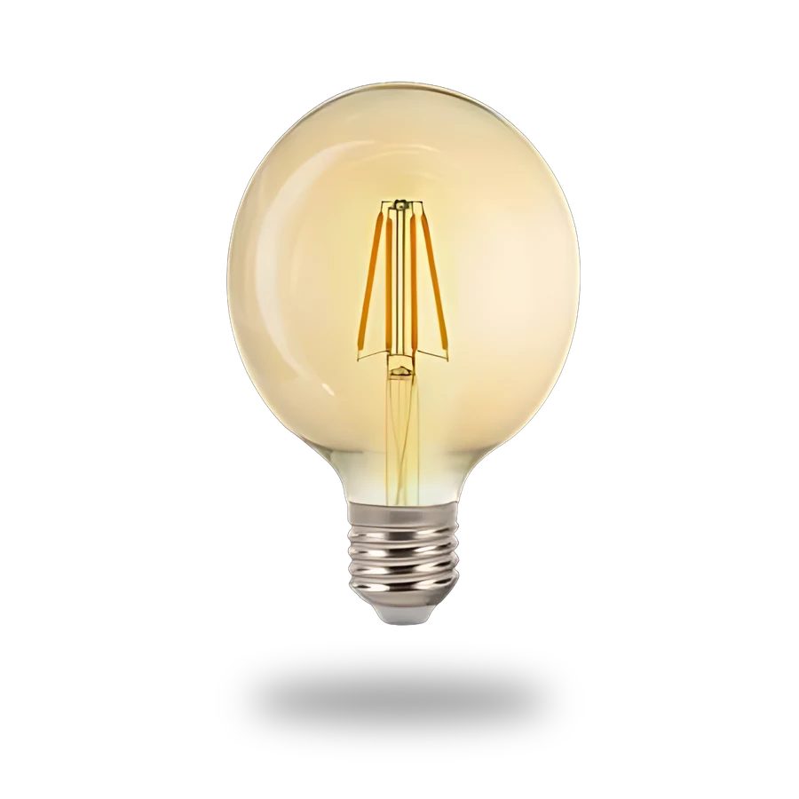 لمبة — 2700K — LED G80 8w Amber E27 — LED Bulb 8W