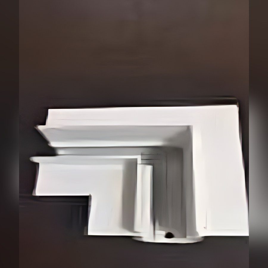 زاوية سكة مغناطيس 90 ضيق ظاهر ابيض — White Magnetic Track