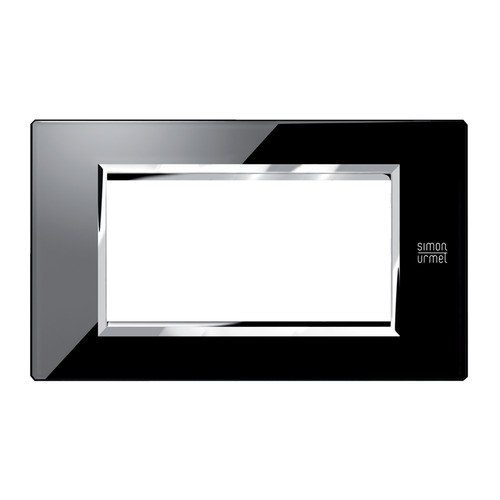 غطاء رباعي زجاجي اسود — Black Cover Plate