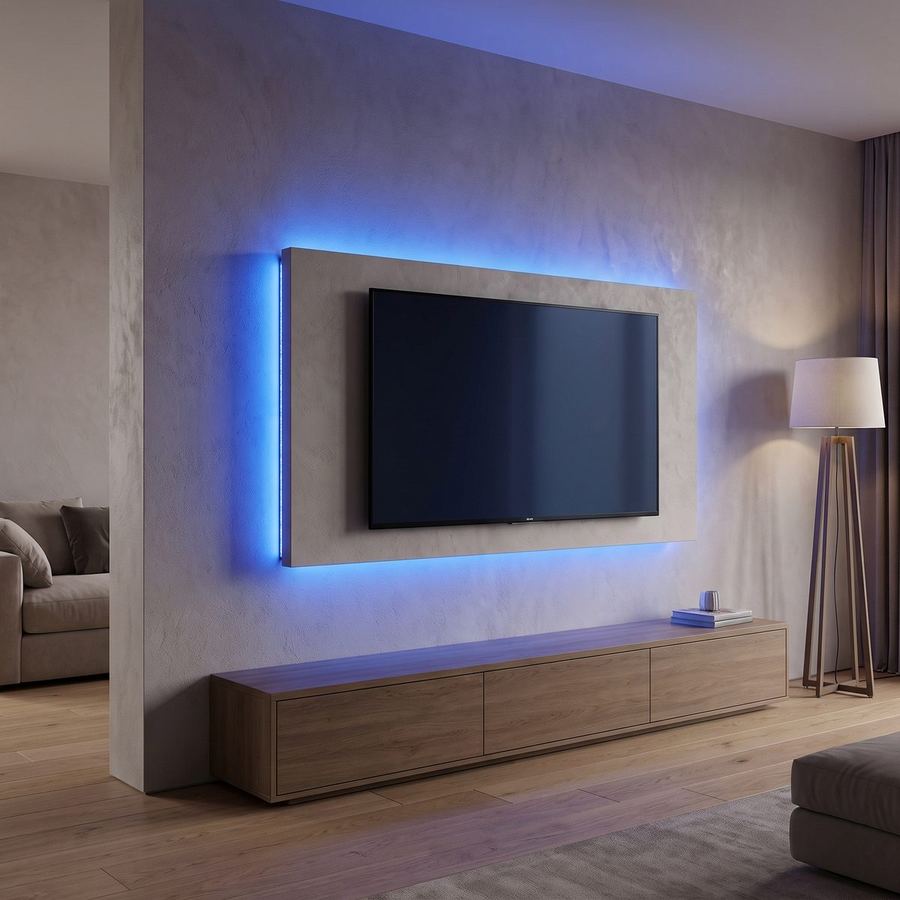 ستريب ليد 12 فولت 120 حبة بالمتر RGB — مركّبة بالمكان