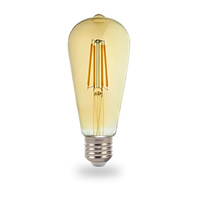 لمبة — 2700K — LED ST64 4w Amber E27
