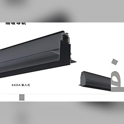 سكة مغناطيس ضيق مخفي اسود متر — 6020A*1